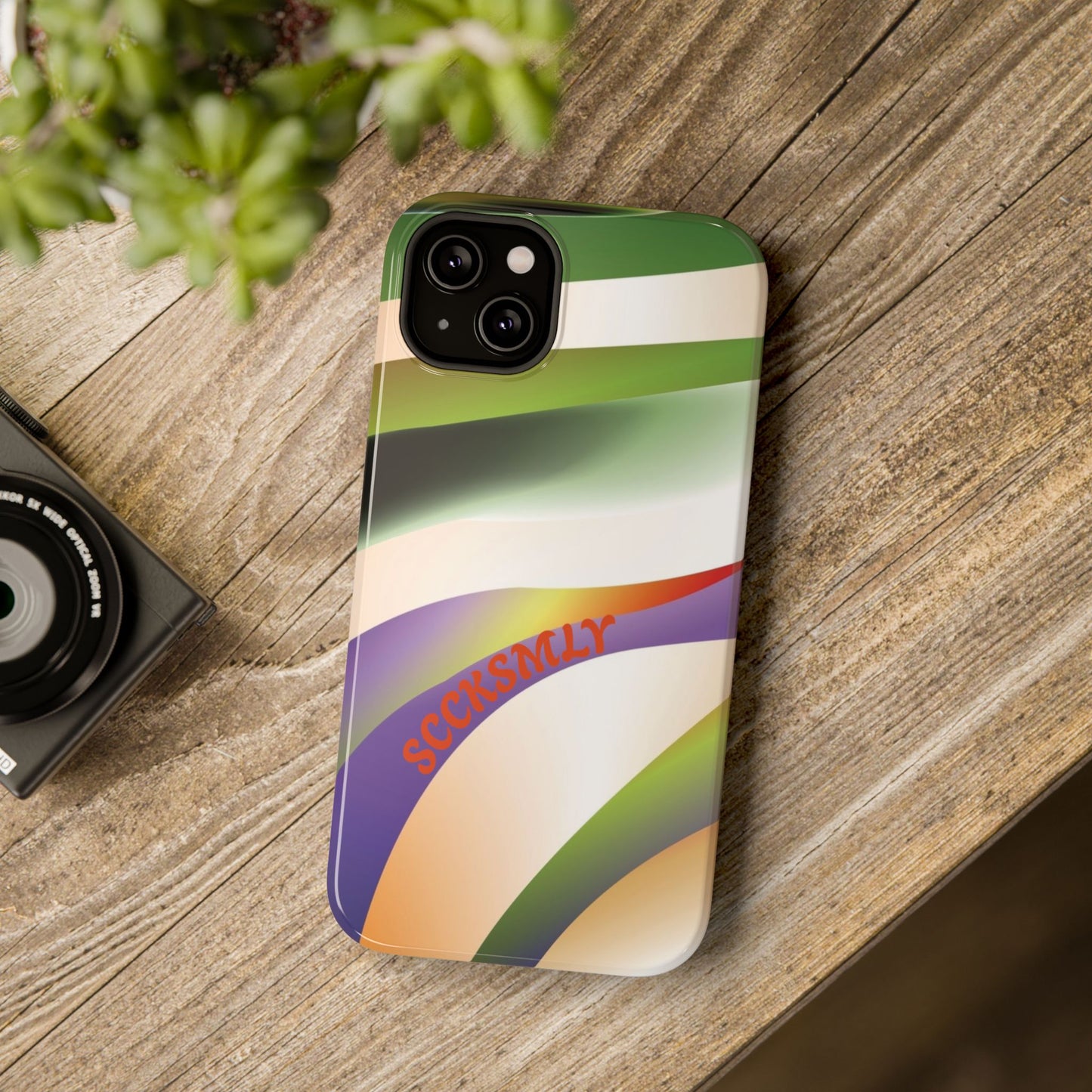 Green Waves Phone Case for Apple