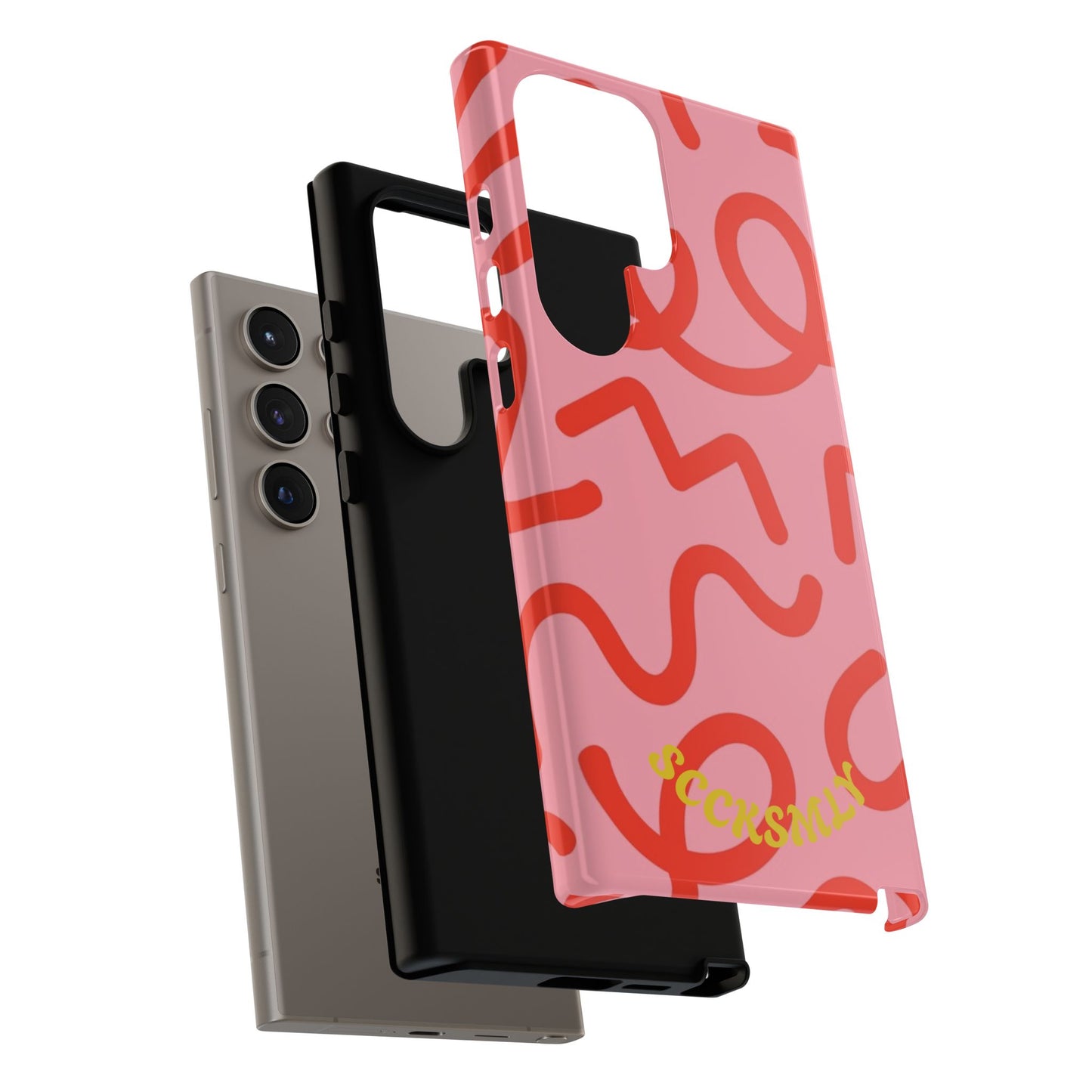 Red Candy Swirls Tough Phone Case for Samsung