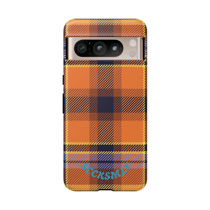Orange Sickle Plaid Phone Case for Google Pixel