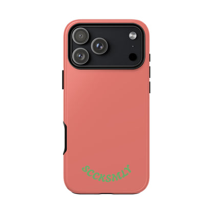 SOLID Guava Melon Wave Tough Phone Case for Apple