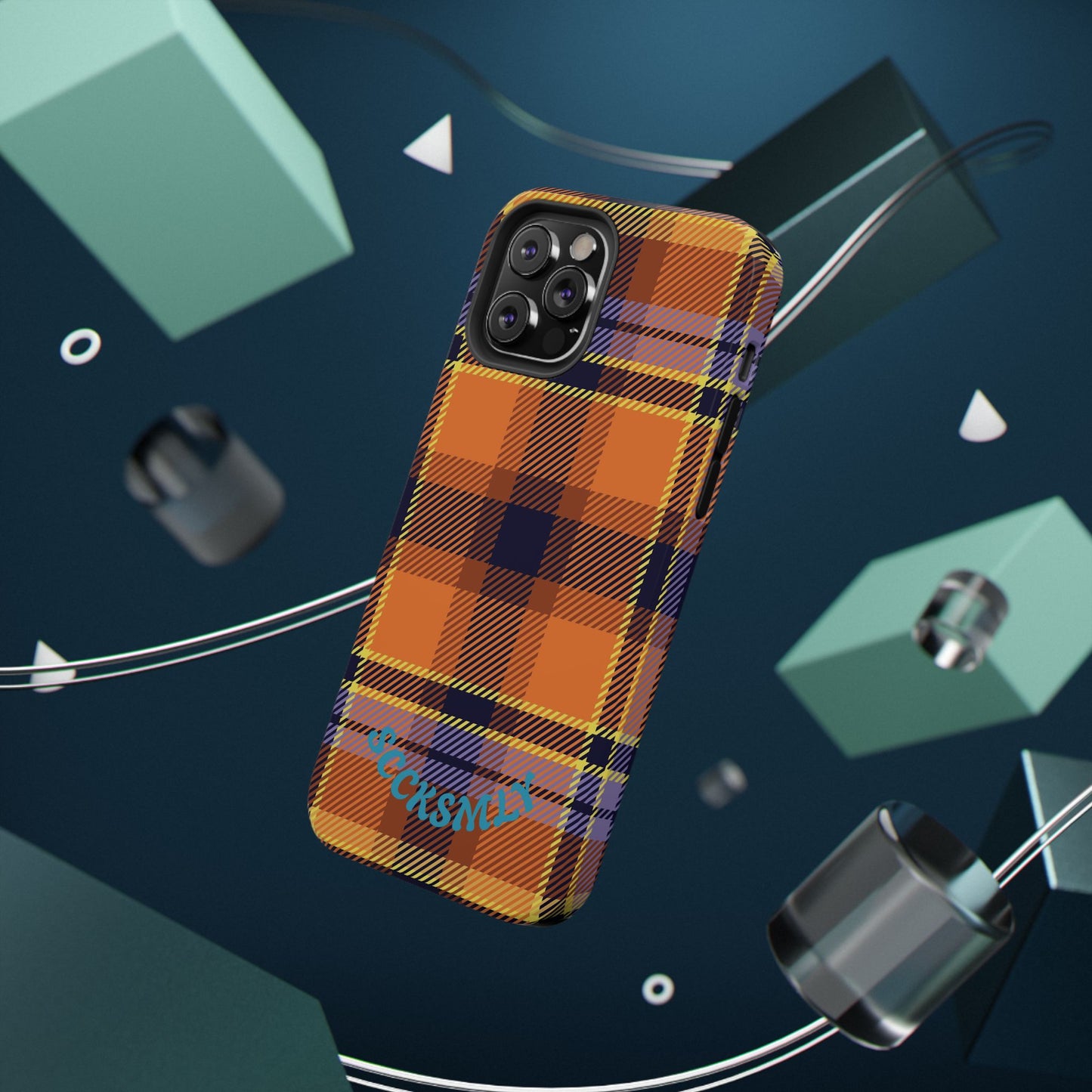 Orange Sickle Plaid  Phone Case for Apple