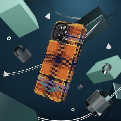 Orange Sickle Plaid  Phone Case for Apple