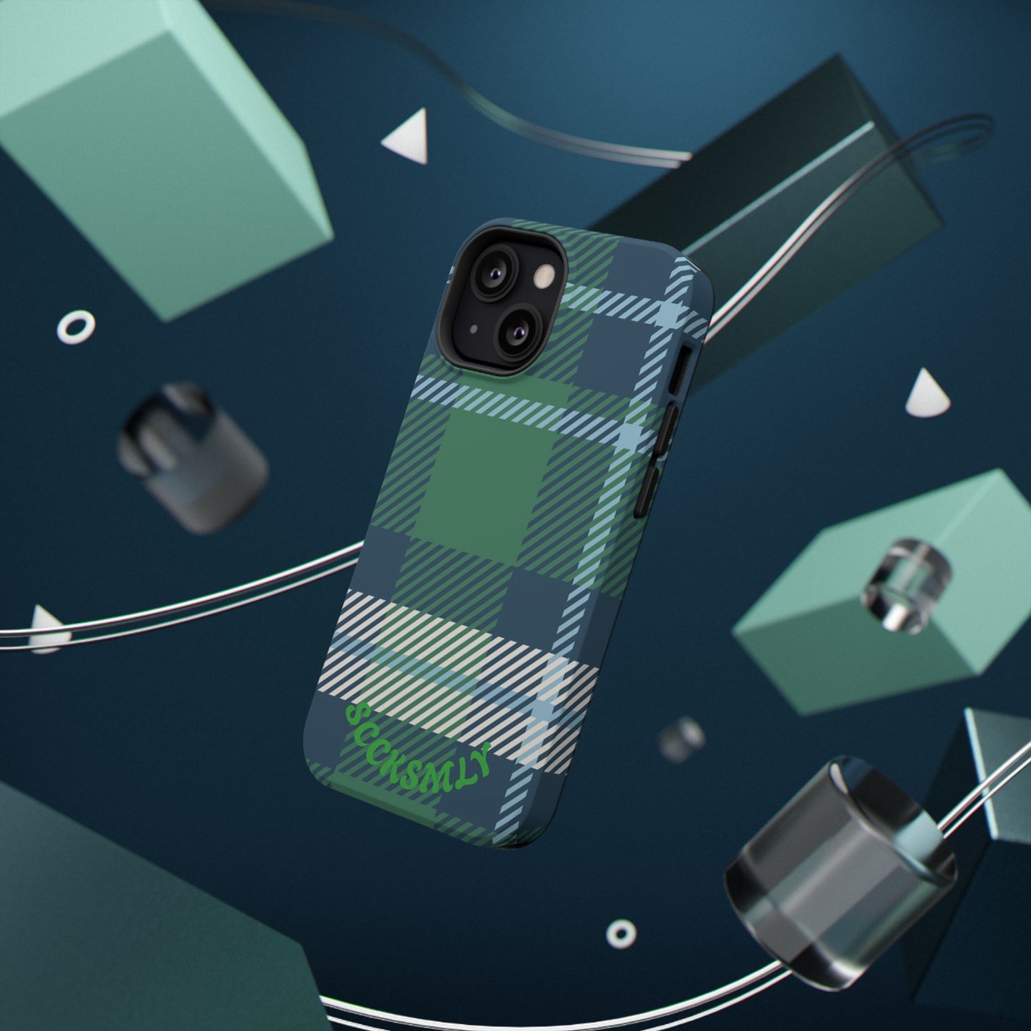 Earth and Sky Plaid Phone Case for Apple