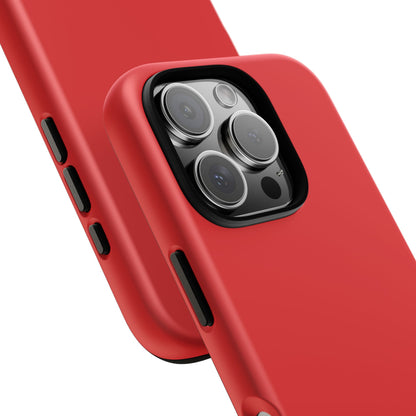 SOLID Screaming Red Tough Case for Apple