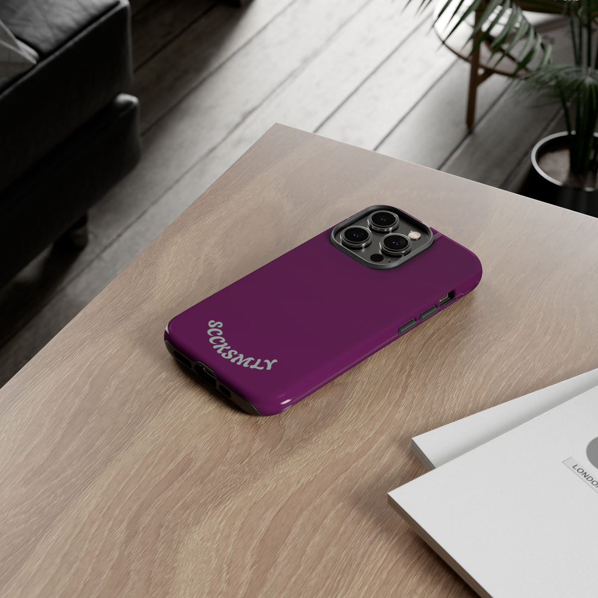 SOLID Amethyst Matte Tough Phone Case for Apple