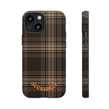 Brown Bread Plaid Tough Phone Case for Apple