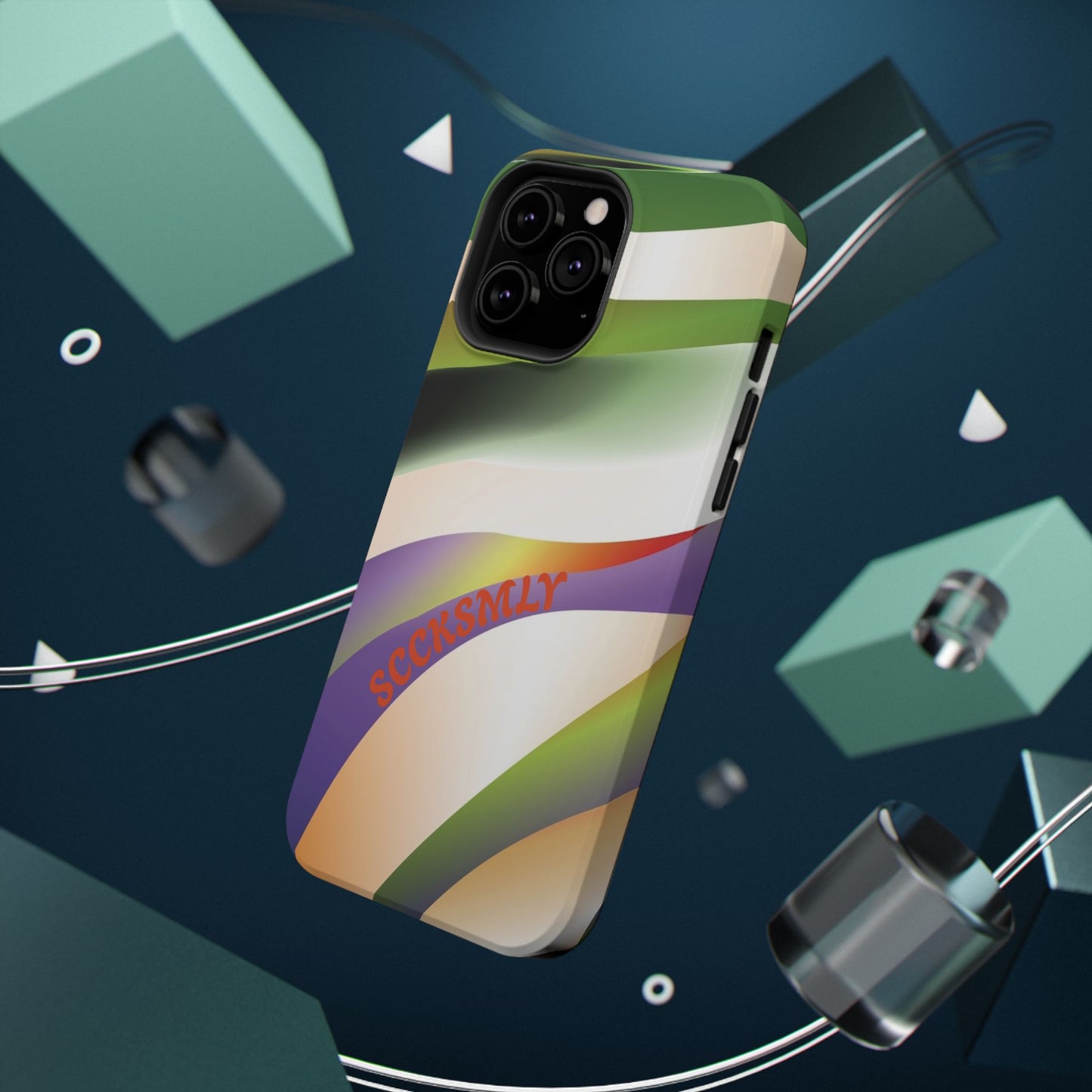 Green Waves Phone Case for Apple