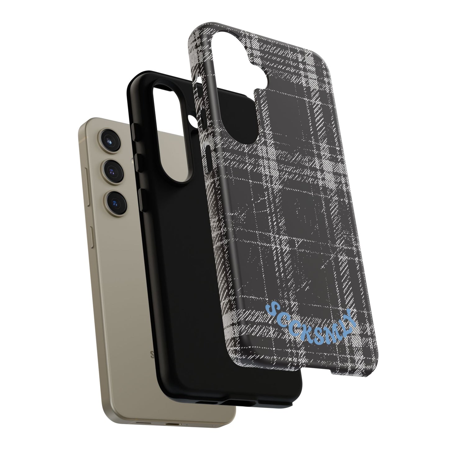 Smoky Grungy Plaid Phone Case for Samsung