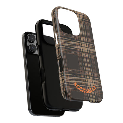 Brown Bread Plaid Tough Phone Case for Apple