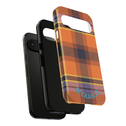 Orange Sickle Plaid Phone Case for Google Pixel