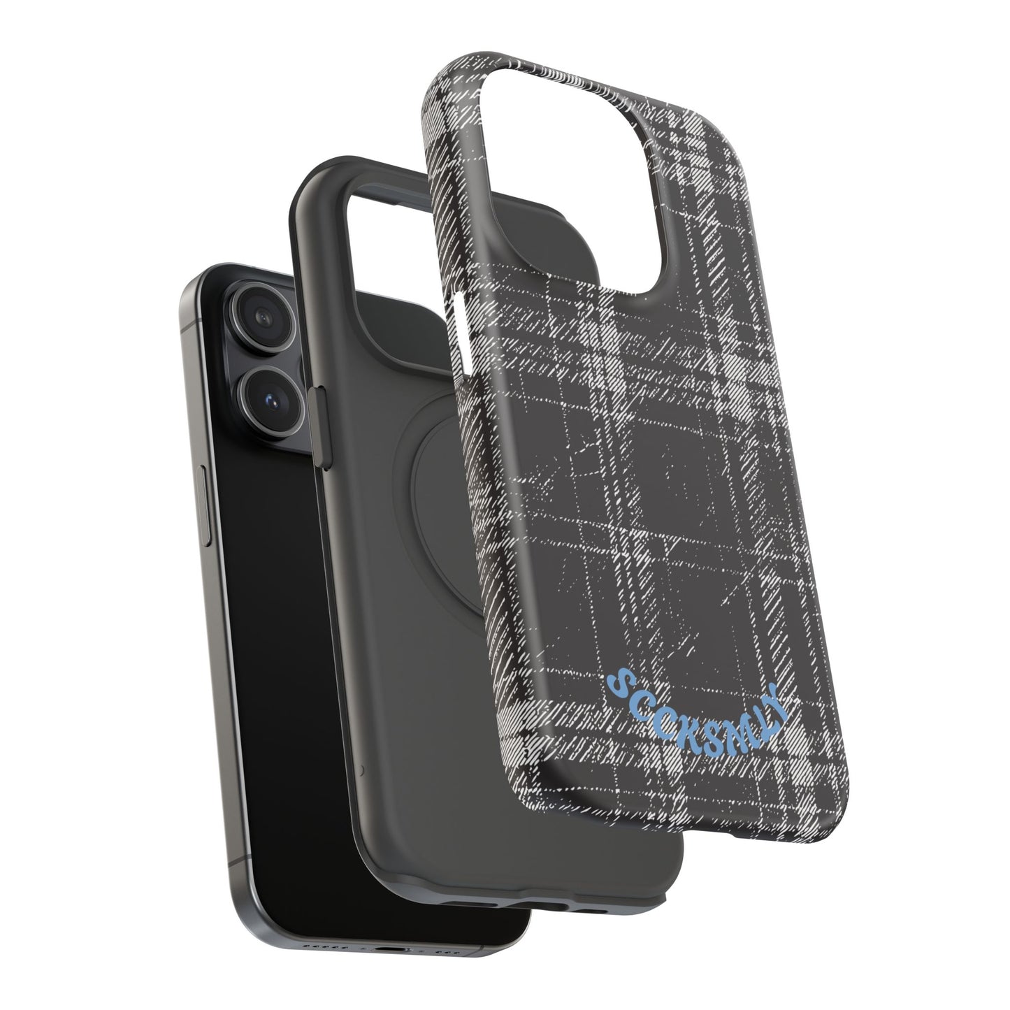 Smoky Grungy Plaid Phone Case for Apple