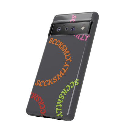 Y2K Wavy Script Tough Case for Google Pixel- Gray