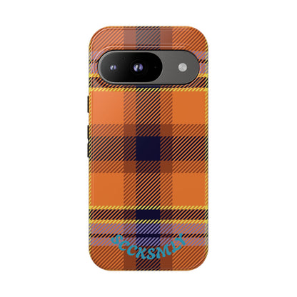 Orange Sickle Plaid Phone Case for Google Pixel