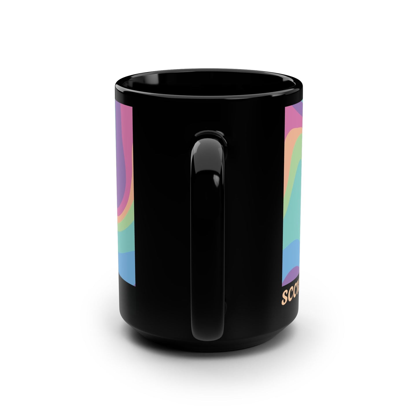 Mug Pastel Swirl 15 oz - Black