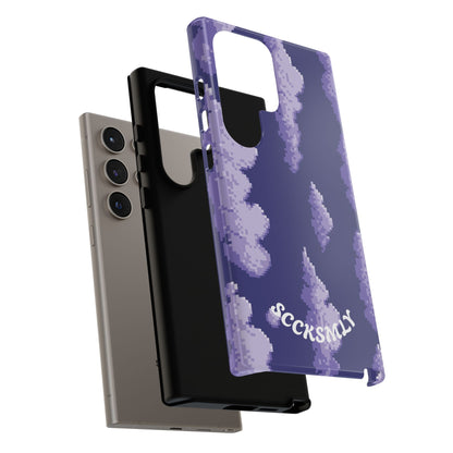 Lilac Pixel Cloud Tough Phone Case for Samsung