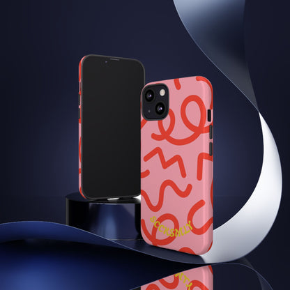 Red Candy Swirls Tough Case for Apple