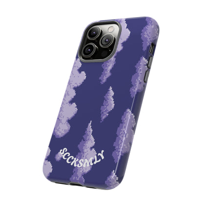 Lilac Pixel Cloud Tough Phone Case for Apple