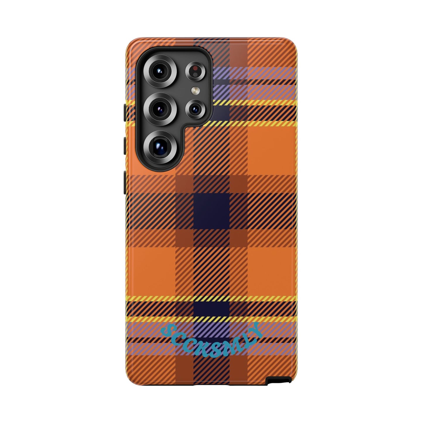 Orange Sickle Plaid Phone Case for Samsung