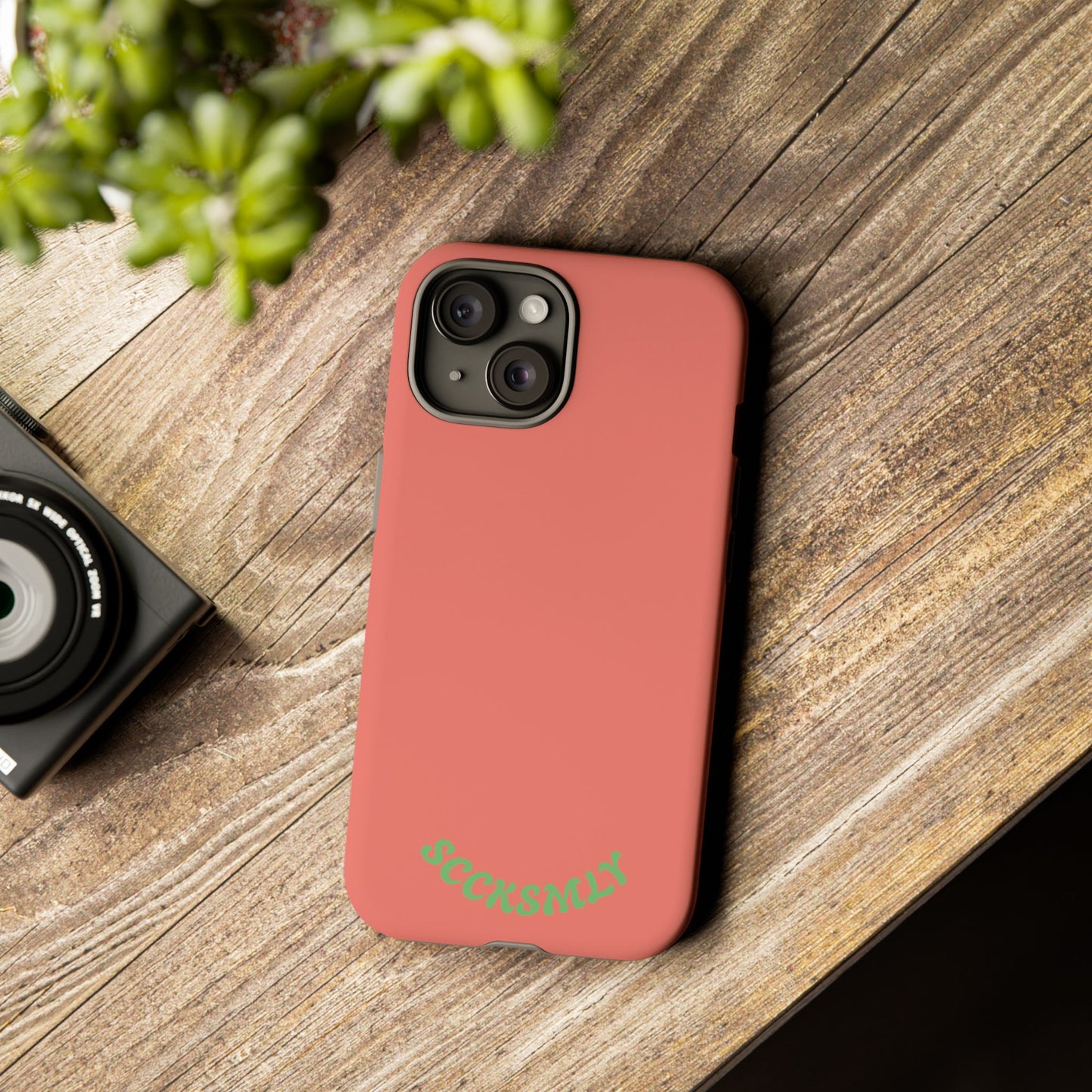 SOLID Guava Melon Wave Tough Phone Case for Apple