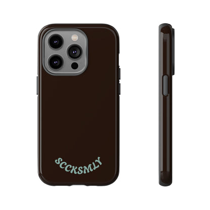 SOLID Espresso Mint Tough Phone Case for Apple