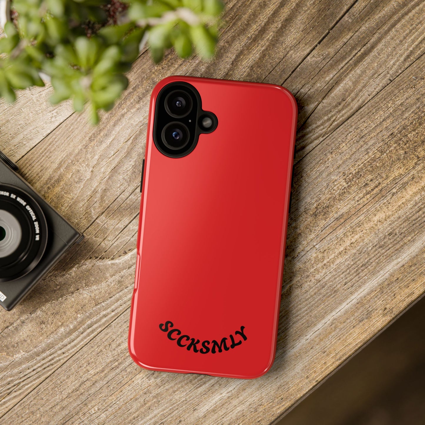 SOLID Screaming Red Tough Case for Apple