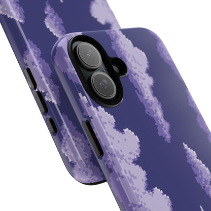 Lilac Pixel Cloud Tough Phone Case for Apple