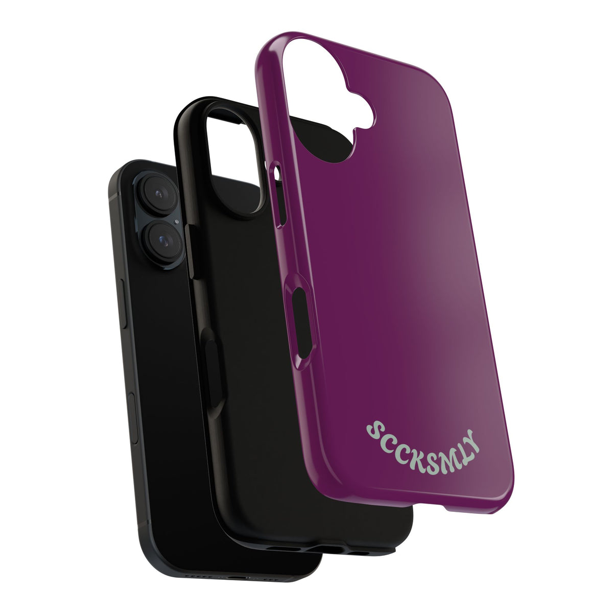 SOLID Amethyst Matte Tough Phone Case for Apple