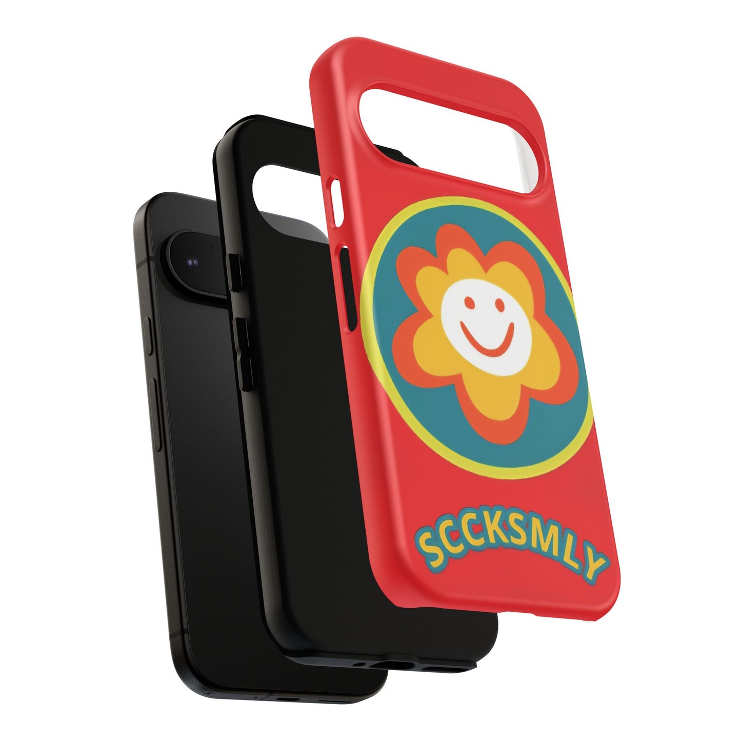 Red "SUNSHINE SMILE" Tough Phone Case for Google Pixel