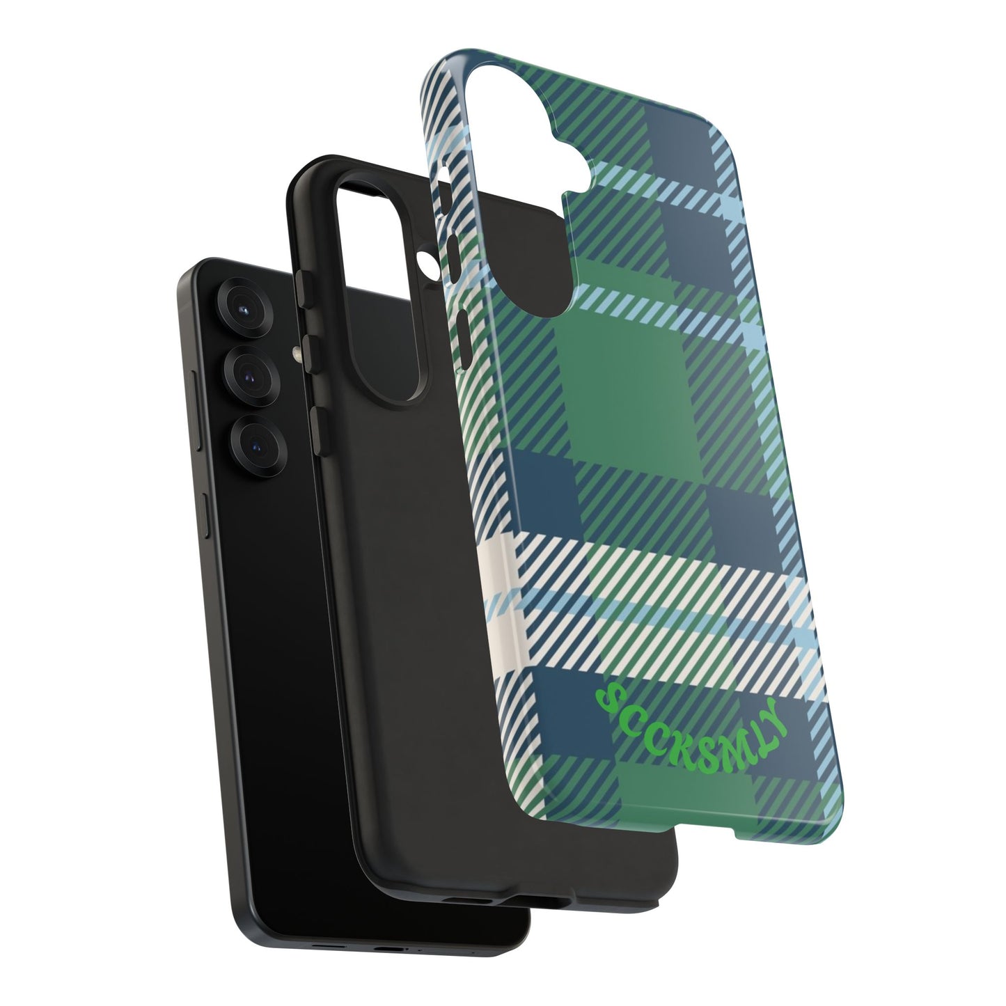 Earth and Sky Plaid Tough Phone Case for Samsung
