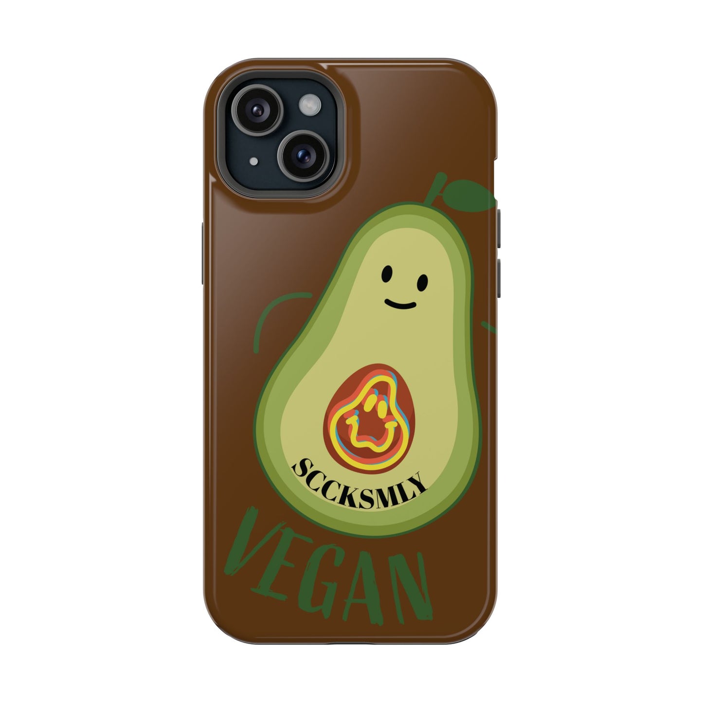"IOS or Apple" Playful Vegan Avocado Phone Case - Tough, Durable Protection with a Fun Design