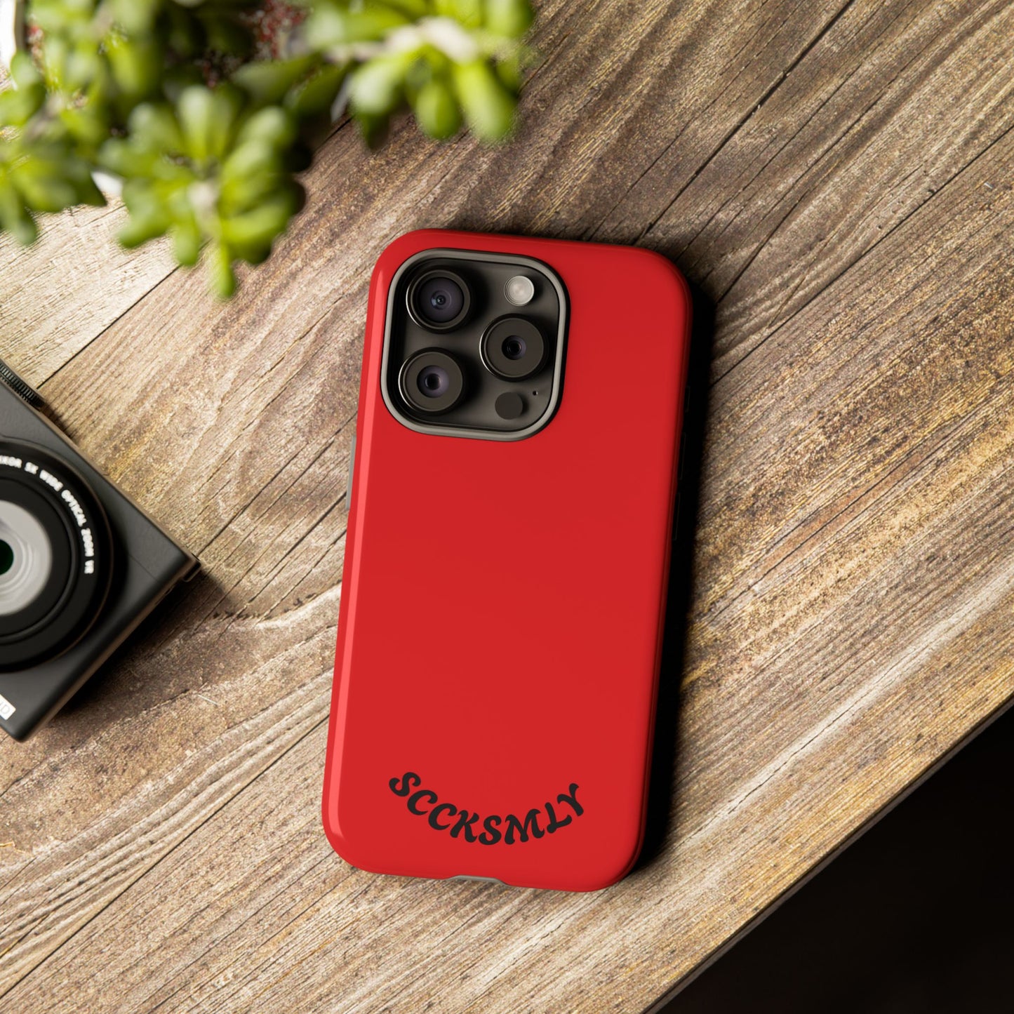 SOLID Screaming Red Tough Case for Apple