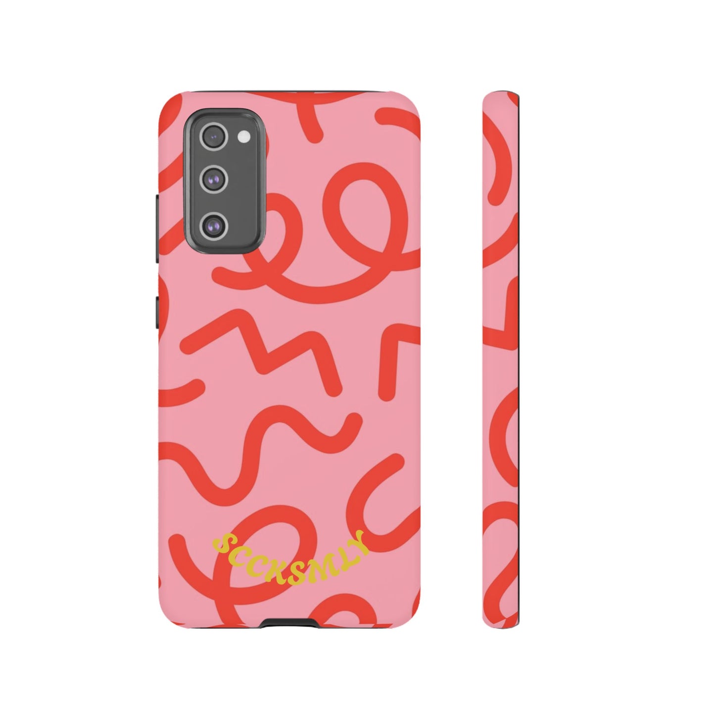 Red Candy Swirls Tough Phone Case for Samsung