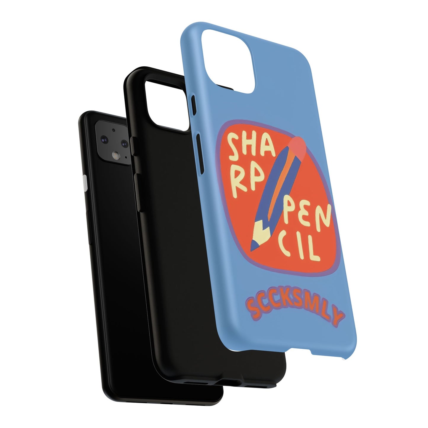 Blue "SHARPEN PENCIL" Tough Phone Case for Google Pixel