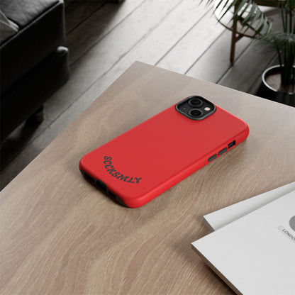 SOLID Screaming Red Tough Case for Apple