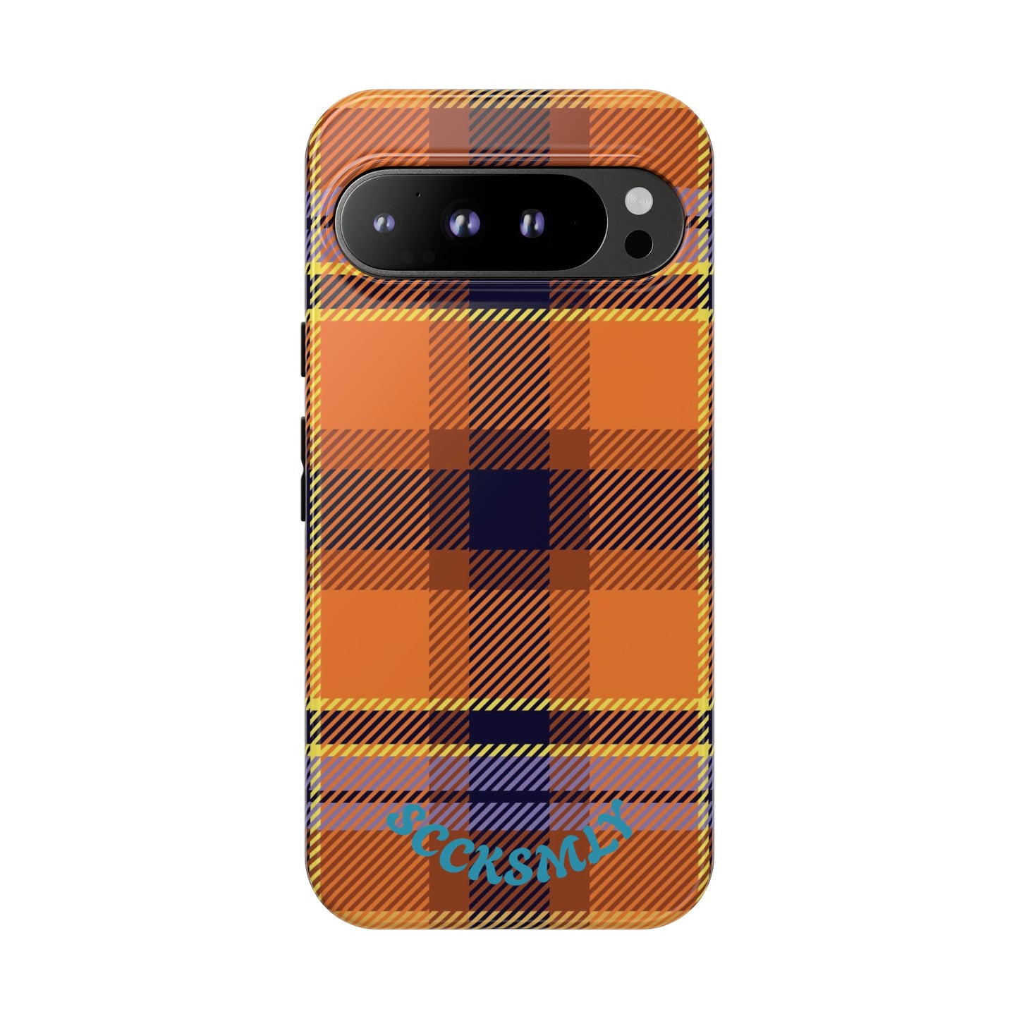 Orange Sickle Plaid Phone Case for Google Pixel