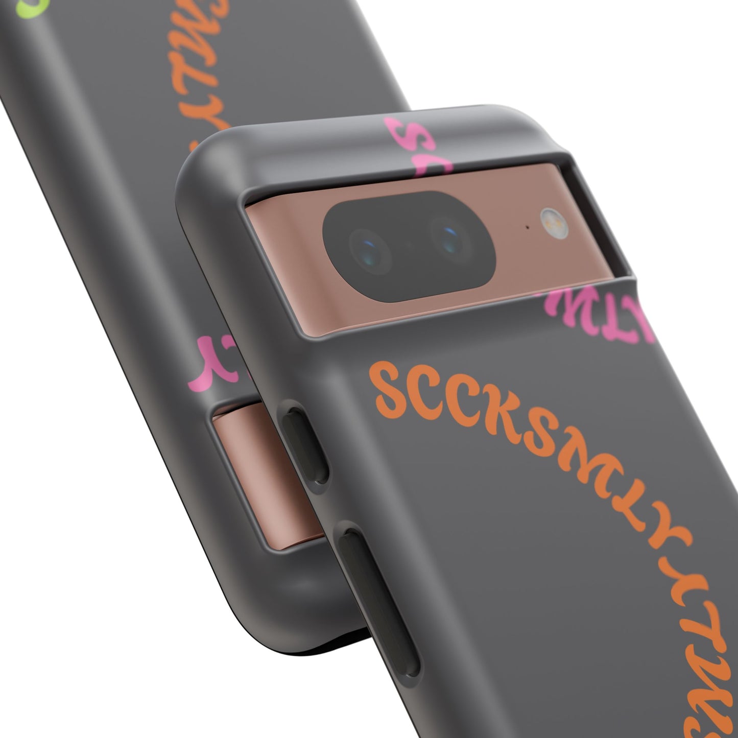 Y2K Wavy Script Tough Case for Google Pixel- Gray
