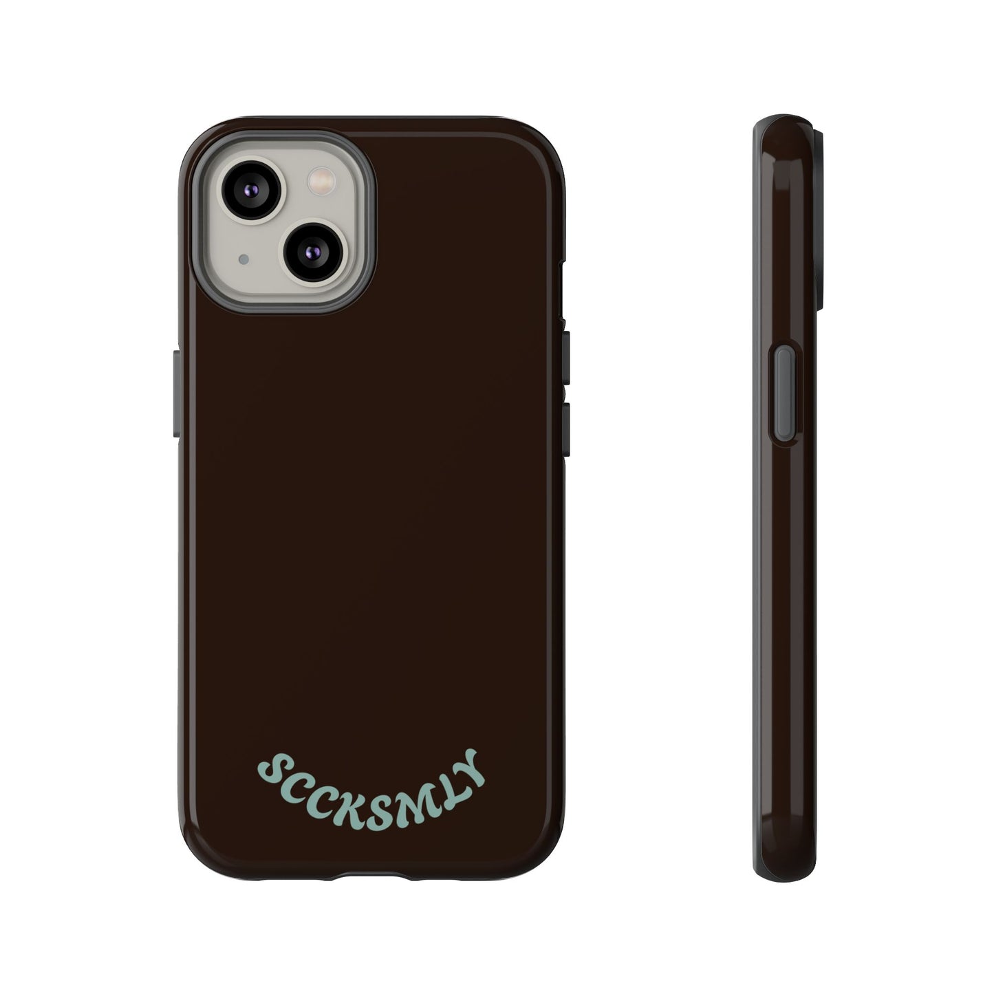 SOLID Espresso Mint Tough Phone Case for Apple