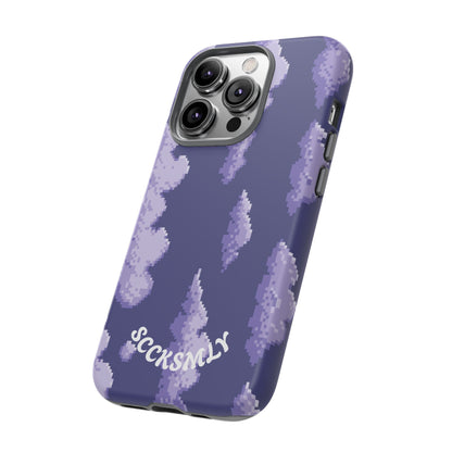 Lilac Pixel Cloud Tough Phone Case for Apple