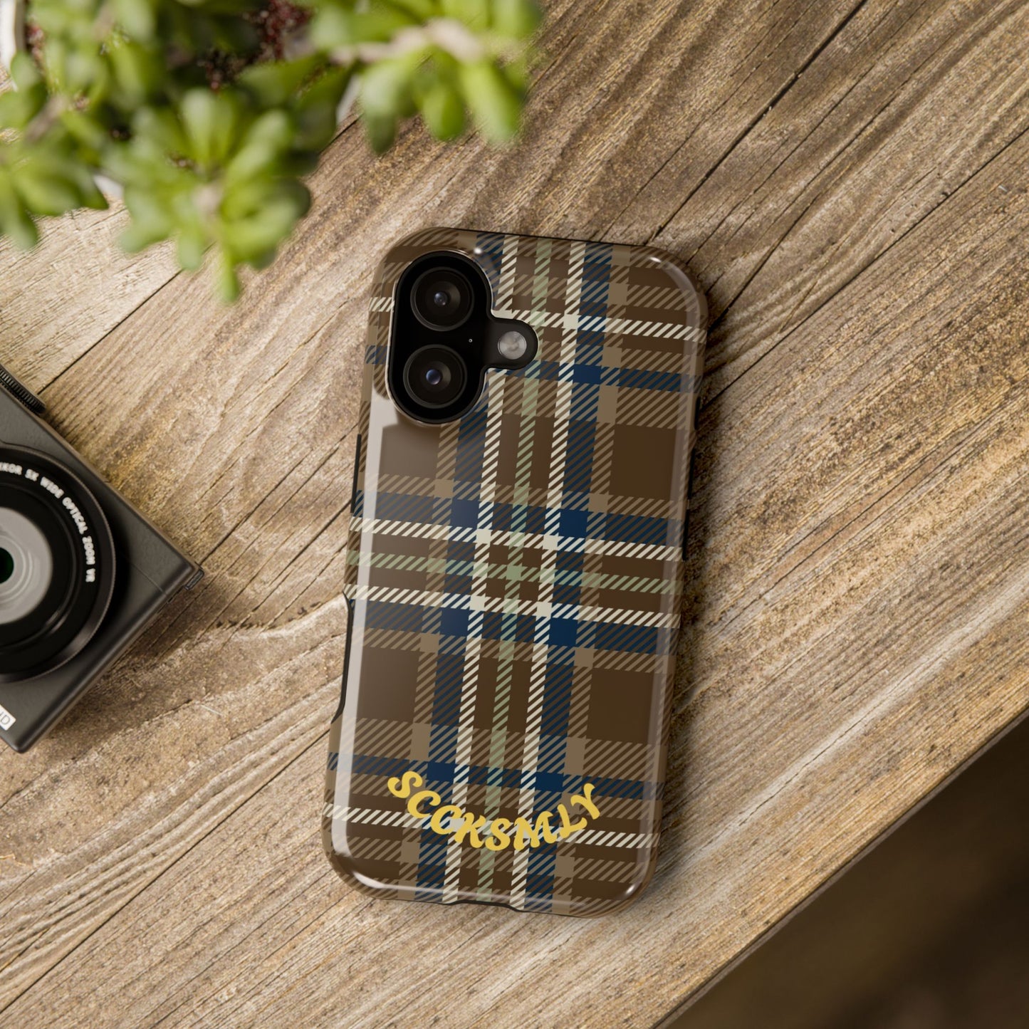 Earth and Sky Plaid Phone Case for Apple