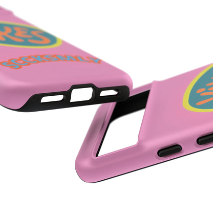 Pink "YIKES" Tough Phone Case for Google Pixel
