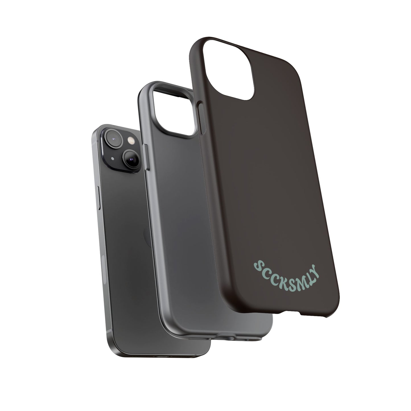 SOLID Espresso Mint Tough Phone Case for Apple