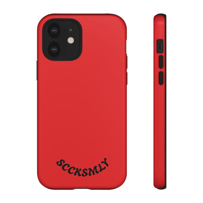 SOLID Screaming Red Tough Case for Apple