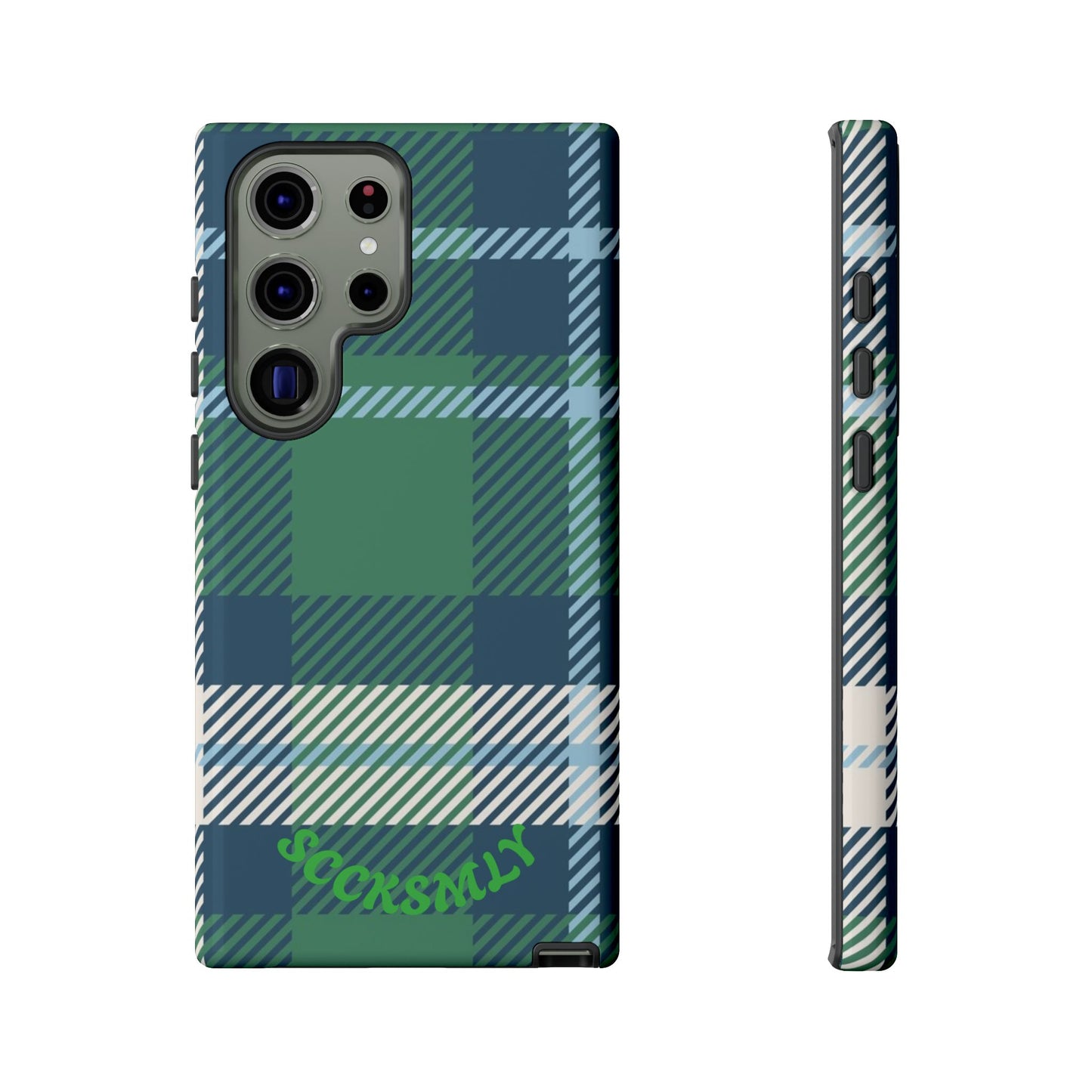 Earth and Sky Plaid Tough Phone Case for Samsung