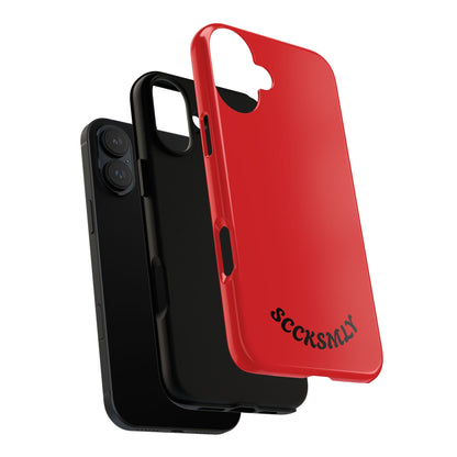 SOLID Screaming Red Tough Case for Apple