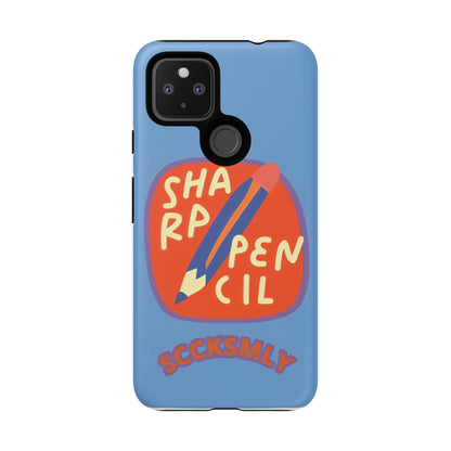 Blue "SHARPEN PENCIL" Tough Phone Case for Google Pixel