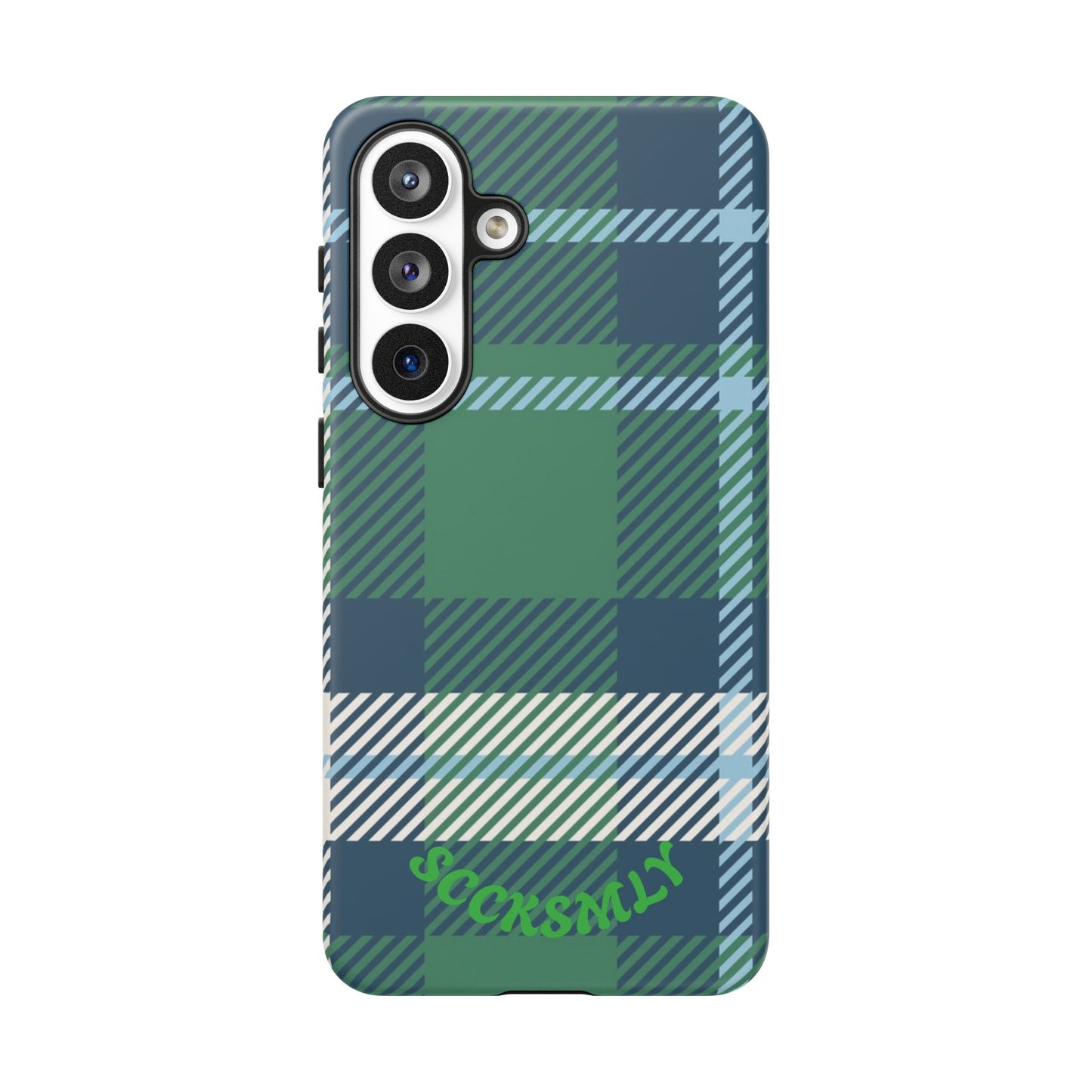 Earth and Sky Plaid Tough Phone Case for Samsung
