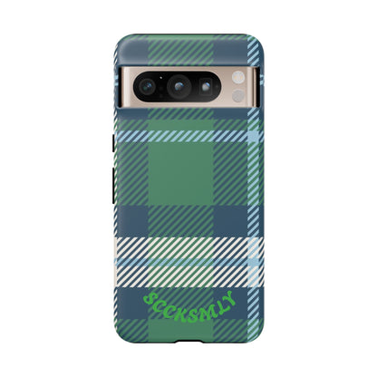 Earth and Sky Plaid Tough Phone Case for Google Pixel