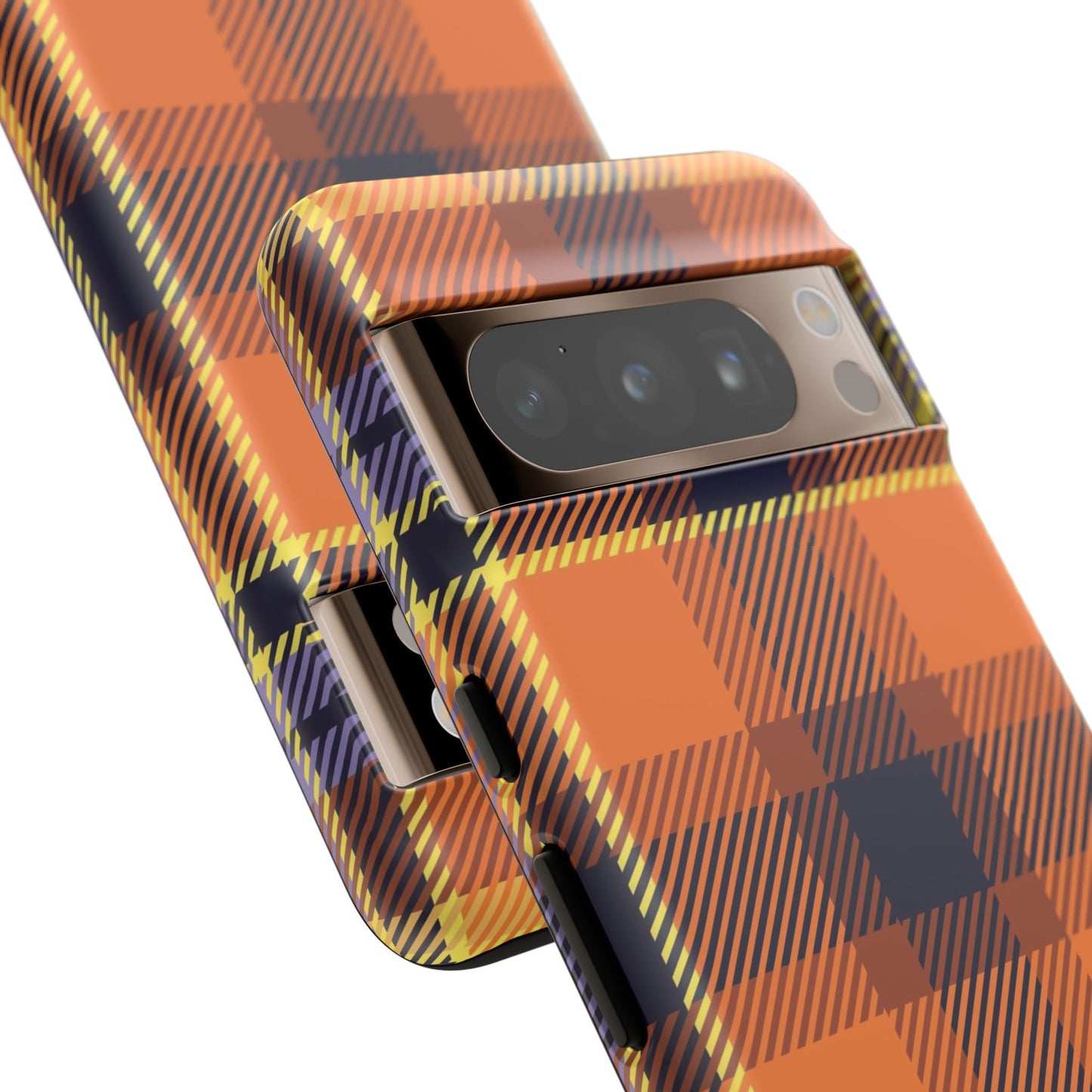 Orange Sickle Plaid Phone Case for Google Pixel