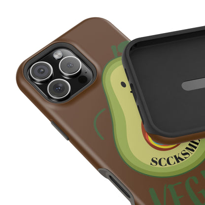 Playful Vegan Avocado Tough Phone Case Apple