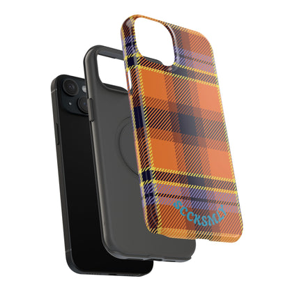 Orange Sickle Plaid  Phone Case for Apple